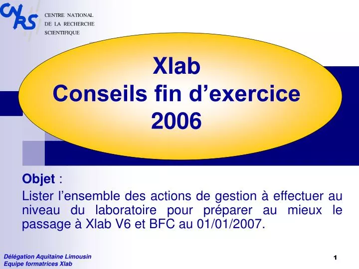 xlab conseils fin d exercice 2006