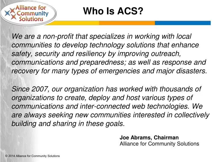 who is acs
