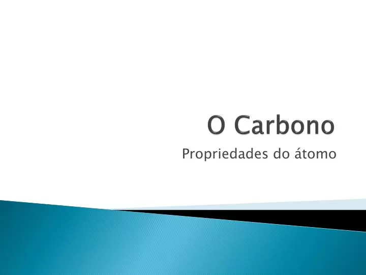o carbono