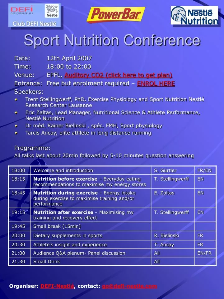 sport nutrition conference