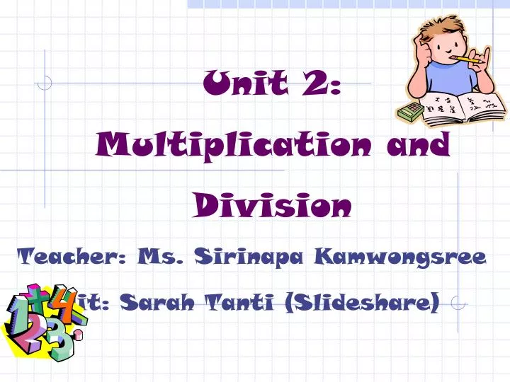 unit 2 multiplication and division
