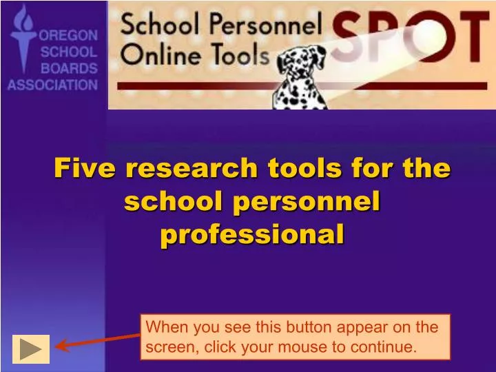 five research tools for the school personnel professional