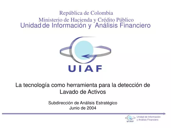 unidad de informaci n y an lisis financiero