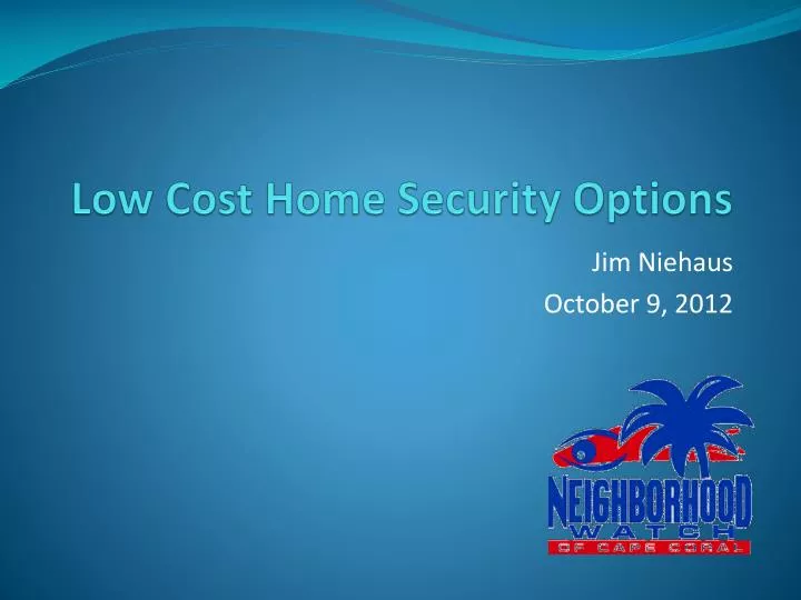 low cost home security options