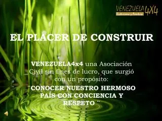 el placer de construir
