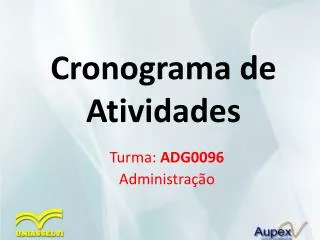 cronograma de atividades