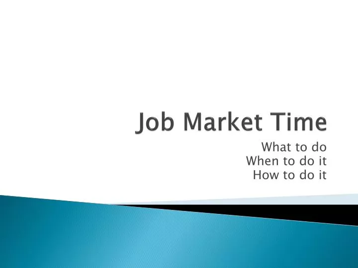 job market time