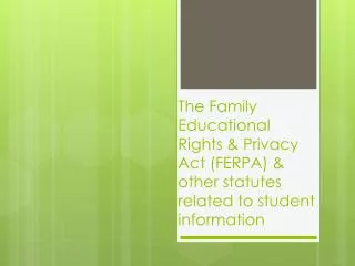 Provisions of FERPA