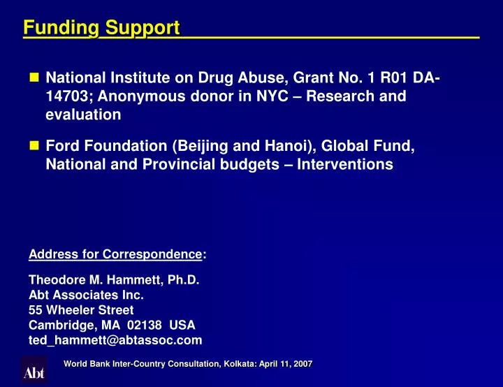 funding support