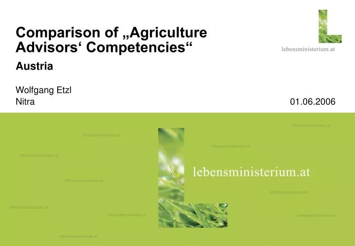 comparison of agriculture advisors competencies austria