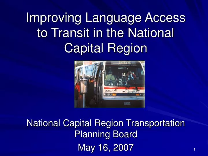 improving language access to transit in the national capital region