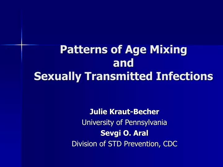 patterns of age mixing and sexually transmitted infections