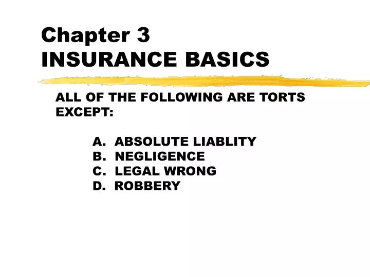 chapter 3 insurance basics