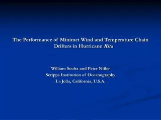 The Performance of Minimet Wind and Temperature Chain Drifters in Hurricane Rita