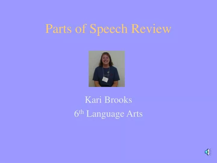 parts of speech review