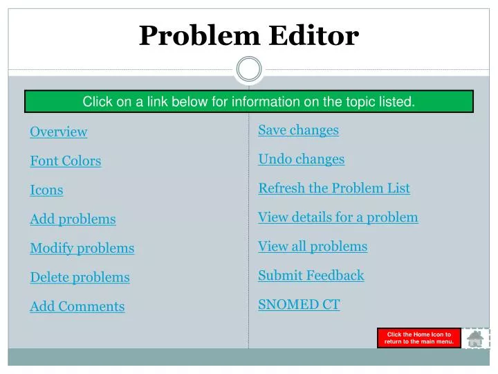 problem editor