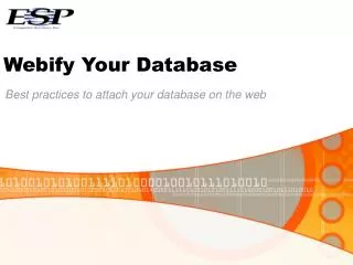 Webify Your Database