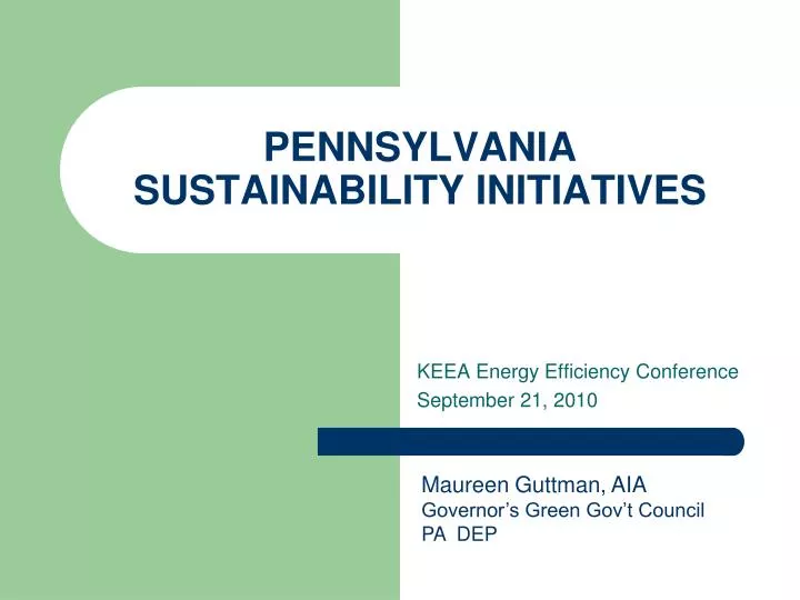 pennsylvania sustainability initiatives