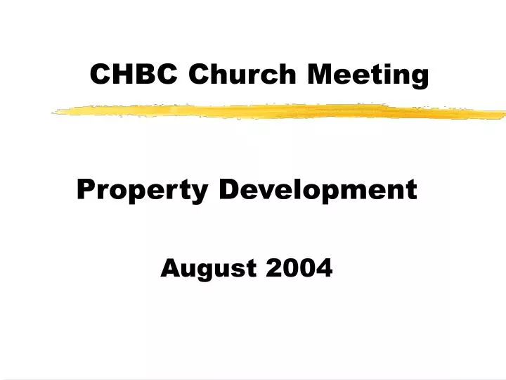 chbc church meeting