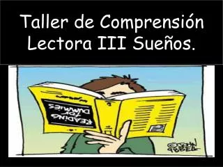 taller de comprensi n lectora iii sue os