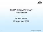 CEDA 40th Anniversary AGM Dinner