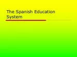 The Spanish Education System - slide 1