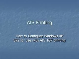 AIS Printing