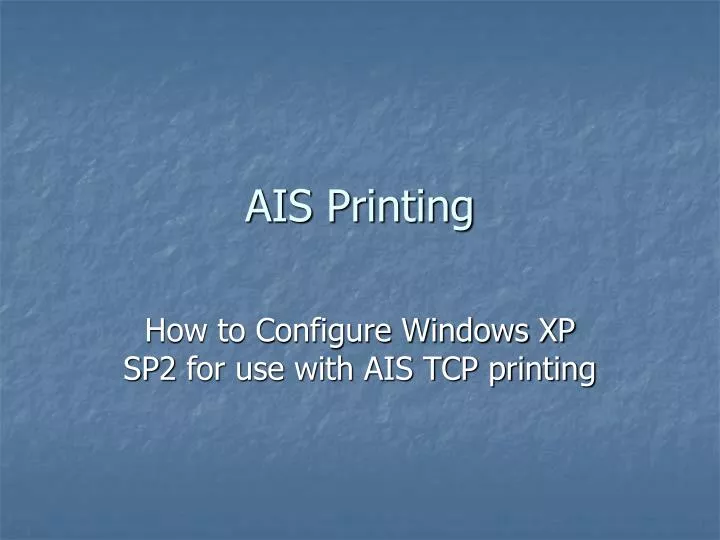 ais printing