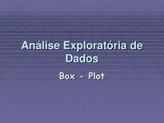 an lise explorat ria de dados