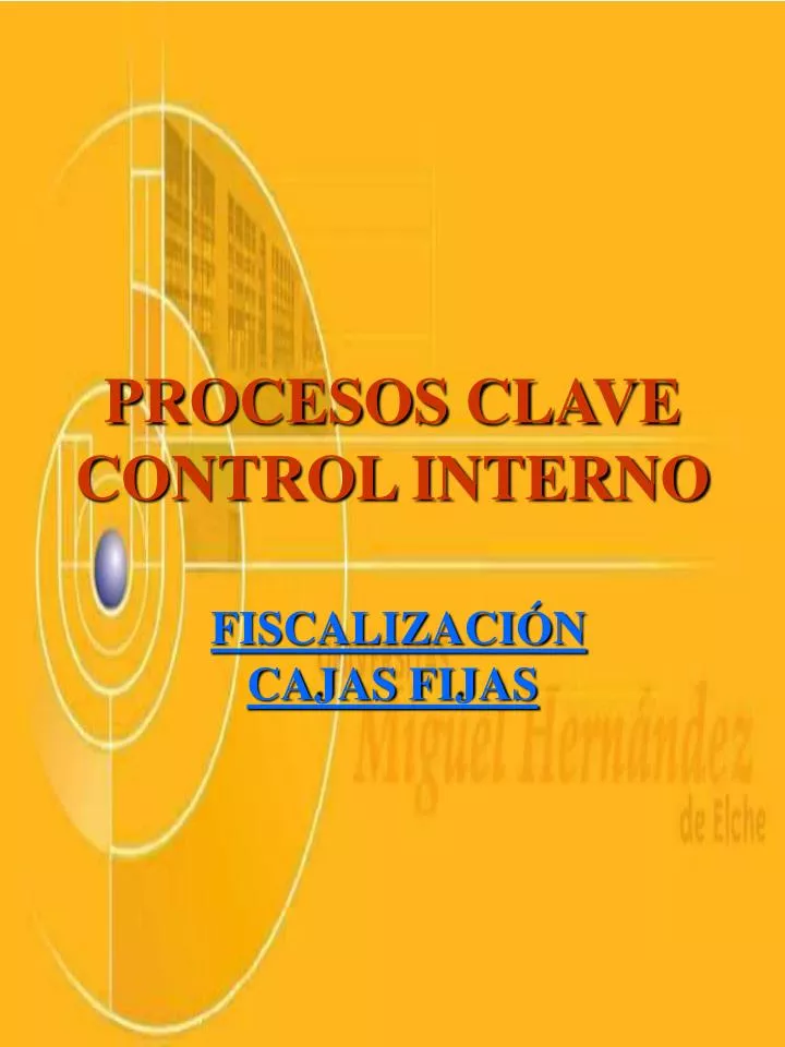 procesos clave control interno