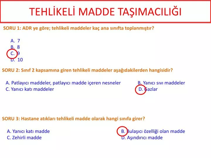 PPT - TEHLİKELİ MADDE TAŞIMACILIĞI PowerPoint Presentation, Free ...