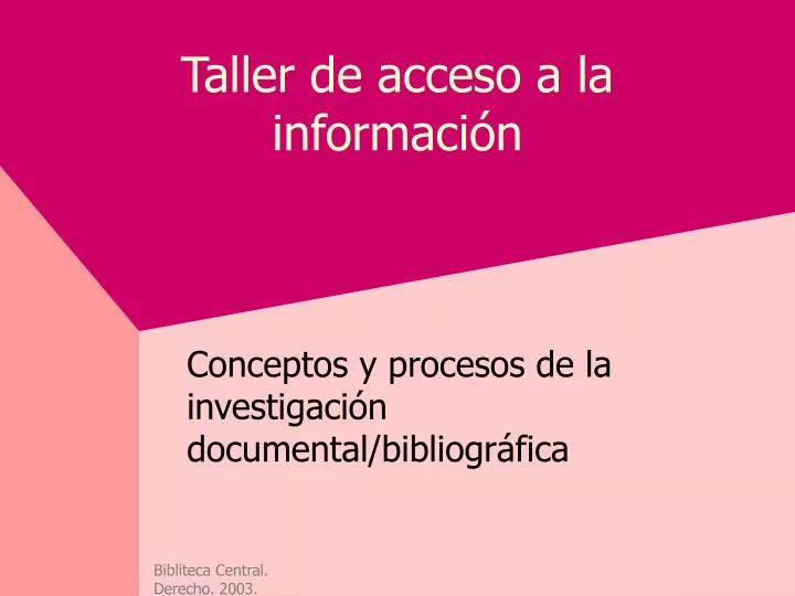 taller de acceso a la informaci n