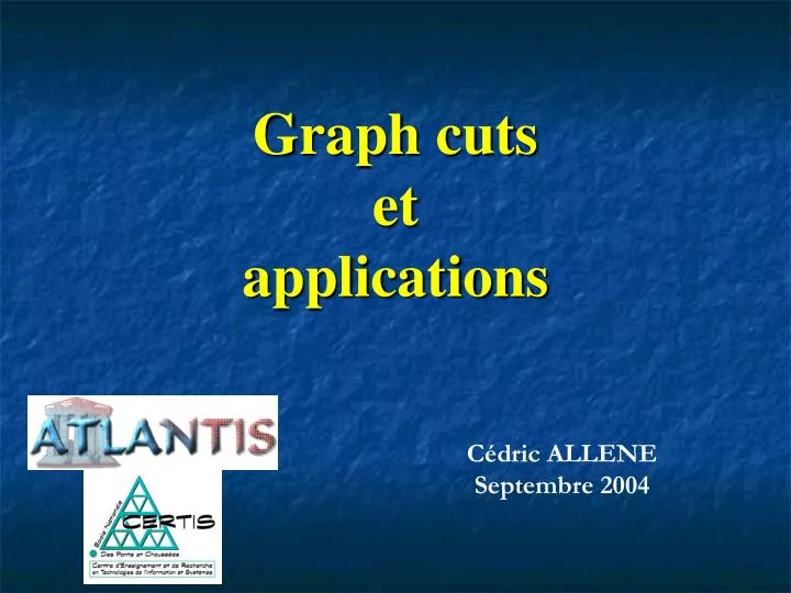 graph cuts et applications