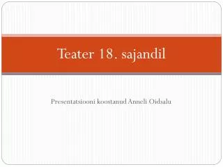 teater 18 sajandil