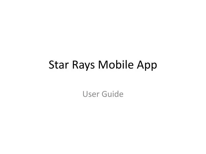star rays mobile app