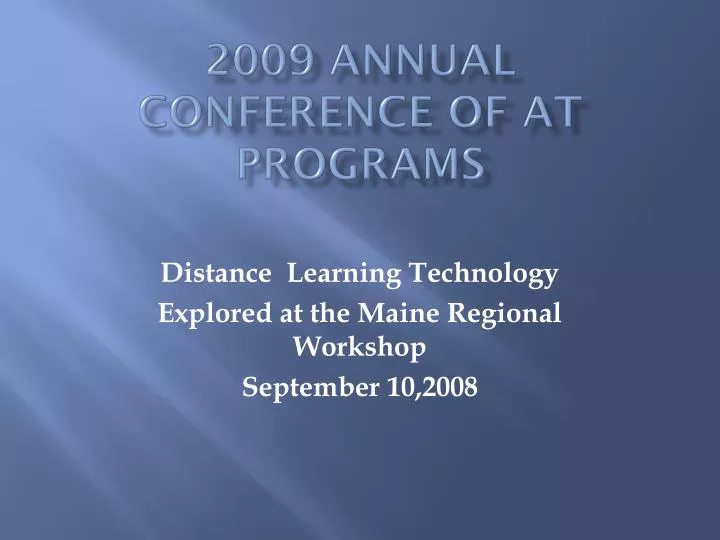 2009 annual conference of at programs