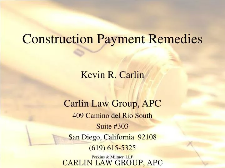 construction payment remedies