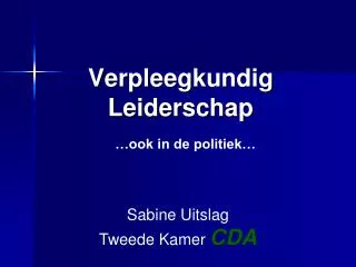 verpleegkundig leiderschap