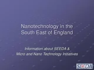 Nanotechnology in the South East of England