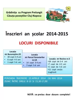 gr dini a cu program prelungit c su a pove tilor cluj napoca