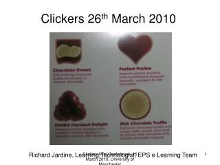 Clickers 26 th March 2010