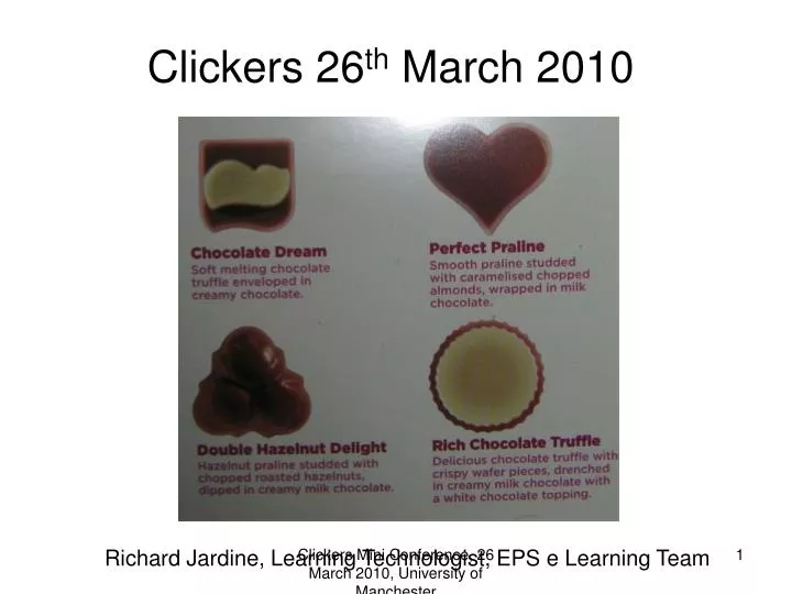 clickers 26 th march 2010