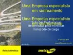 Uma Empresa especialista em rastreamento - slide 1