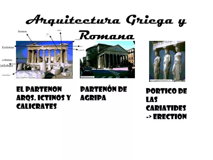 arquitectura griega y romana