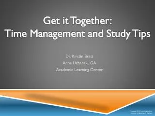 Dr. Kirstin Bratt Anna Urbanski, GA Academic Learning Center