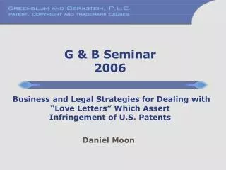 G &amp; B Seminar 2006