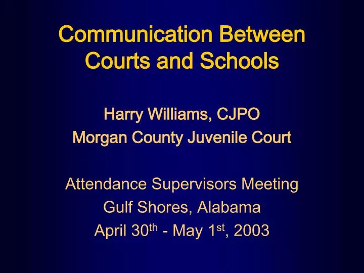 communication between courts and schools
