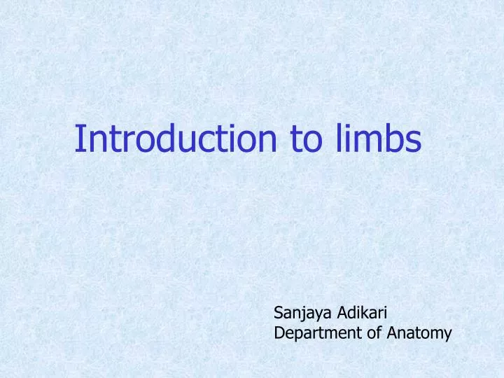 introduction to limbs