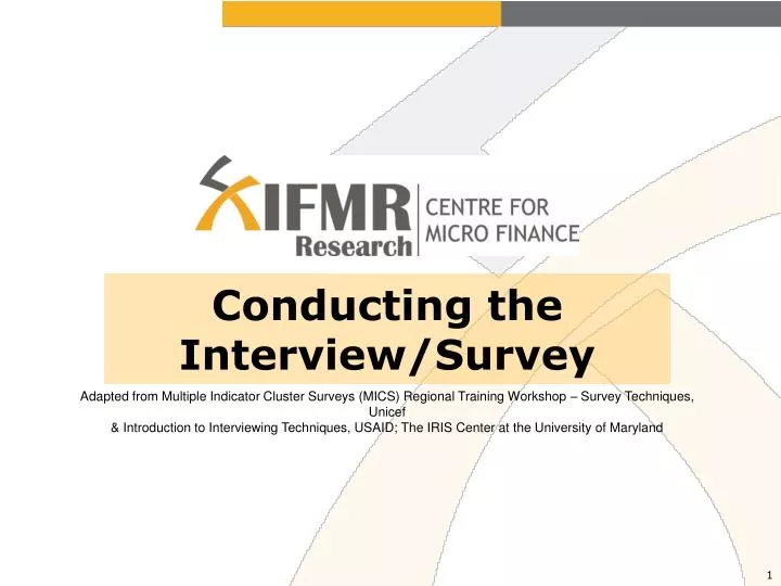 conducting the interview survey