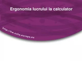 ergonomia lucrului la calculator